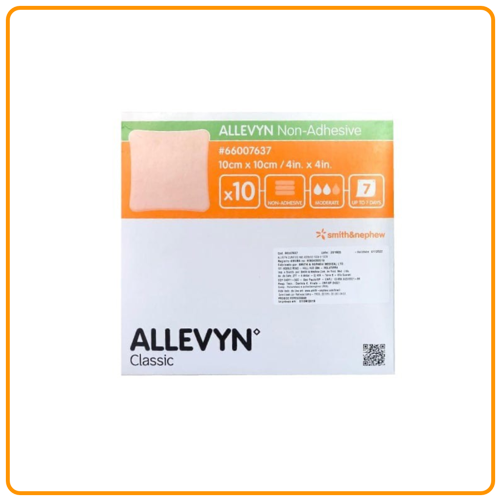Apósito Allevyn Classic Smith & Nephew 10 x 10 cm | Caja con 10 Piezas